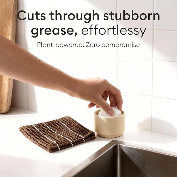 Vove Dish Soap Bar 3 Pack, Coastal Citrus Mint, Mandarin, Spearmint, Cypress & Bergamot Oils, Coconut Cleanser, Plant-Based Solid Dish Soap, Zero-Waste, Plastic-Free, FSC-Certified Kraft Packaging