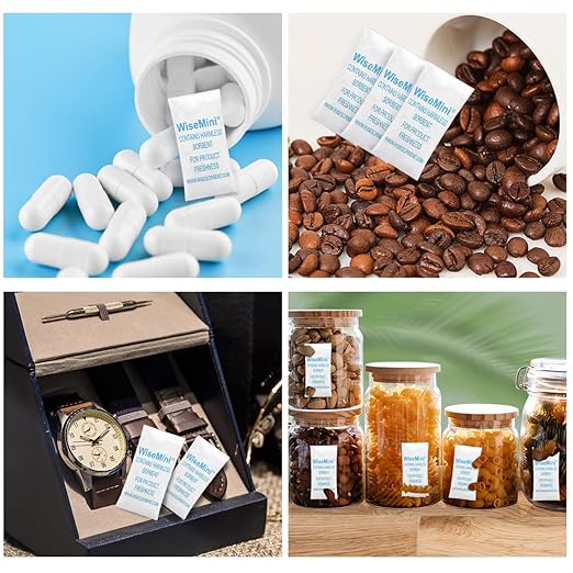 0.25 Gram 1200 Pack Silica Gel Packets, Dessicant Packets, Silica Gel Packs, Moisture Absorbers for Food Storage, Food Safe Desiccant Dehumidifiers