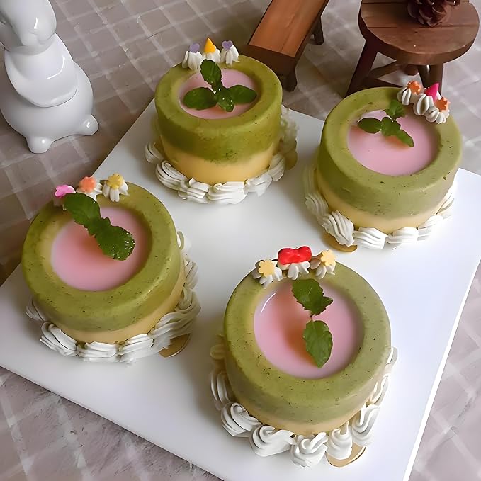 Large Mousse Chocolate Silicone Molds, 6-Cavity Round Ice Shot Glass Molds for Ice Shot Glass Cookie Candy Dessert Pudding Dessert Pan