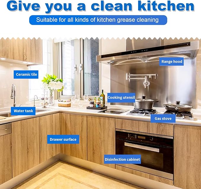 Foam Spray, 2025 New Foam Spray, Spray All Purpose Cleaner, Multi-Purpose Spray Cleaner for Kitchen, Cabinet, Countertops, Ovens-1Bottle(500ml)