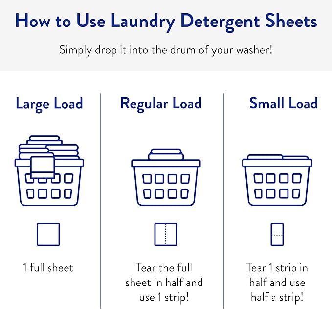 The Clean People Fragrance Free Laundry Detergent Sheets - Laundry Soap - Ultra Concentrated, Recyclable Packaging, Stain Fighting - Fragrance Free, 96 Pack