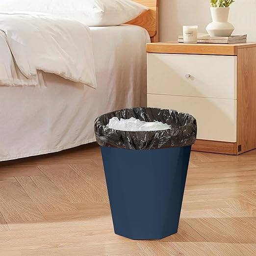 Plastic Trash Can - Waste basketbin for Office,Home,Bathroom,Kitchen - 1.8 Gallon - Blue