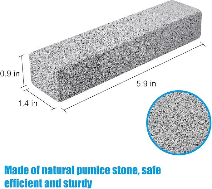 20 Pack Pumice Stone for Toilet Bowl Cleaning, Powerfully Cleans Hard Water Rings Stains, Toilets, Stoves, Bathtubs, Grills, Pools, Sinks (5.9 x 1.4 x 0.9 Inches)