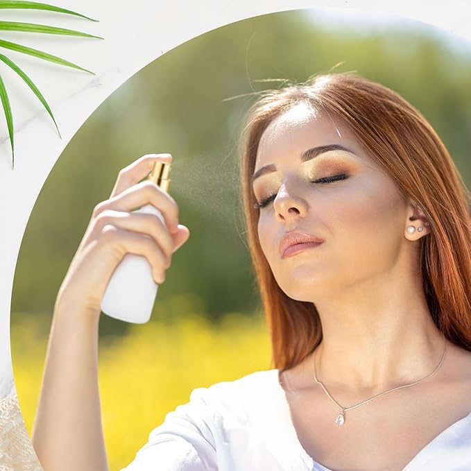 Tessco for you 20 Pcs 3.4 oz/100 ml Glass Spray Bottles Empty Perfume Atomizer Refillable Clear Decorative Empty Bottles with Fine Mist Sprayer Pump for Face Body Travel(Silver, Gold)