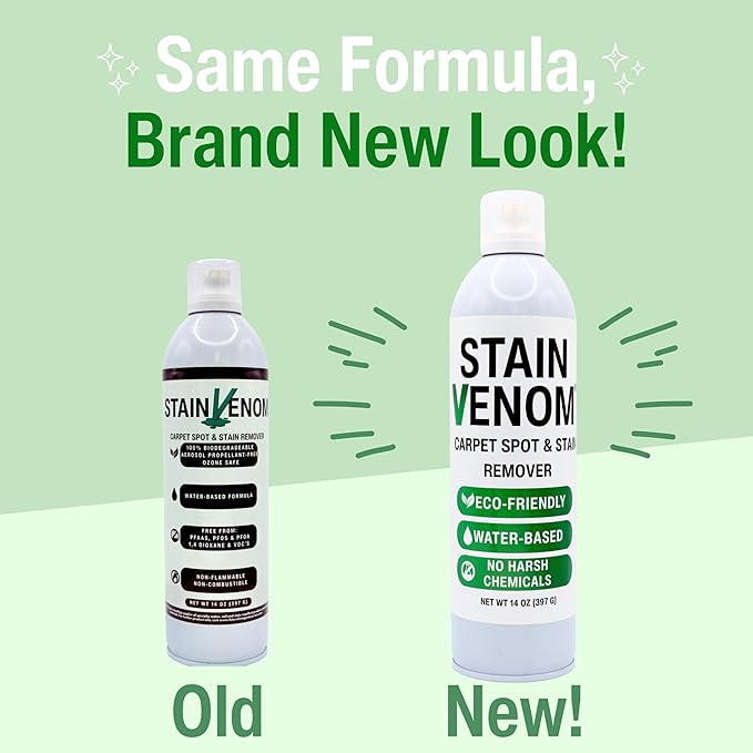 Carpet Spot & Stain Remover - 14 oz Spray Bottle - Free From PFAAS, PFOS, PFOA, VOC’s, And 1,4 Dioxane - Works On Fresh Pet Stains, Red Wine, Blood, Lipstick, Motor Oil, Coffee