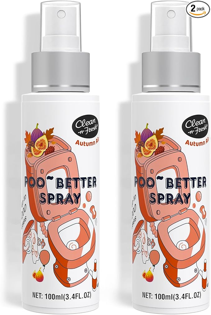 Clean-n-Fresh Toilet Spray, Autumn Air, Bathroom Odor Deodorizer, Air Fresheners for Home and Work, 6.8 Fl.Oz, Up to 400+ Uses