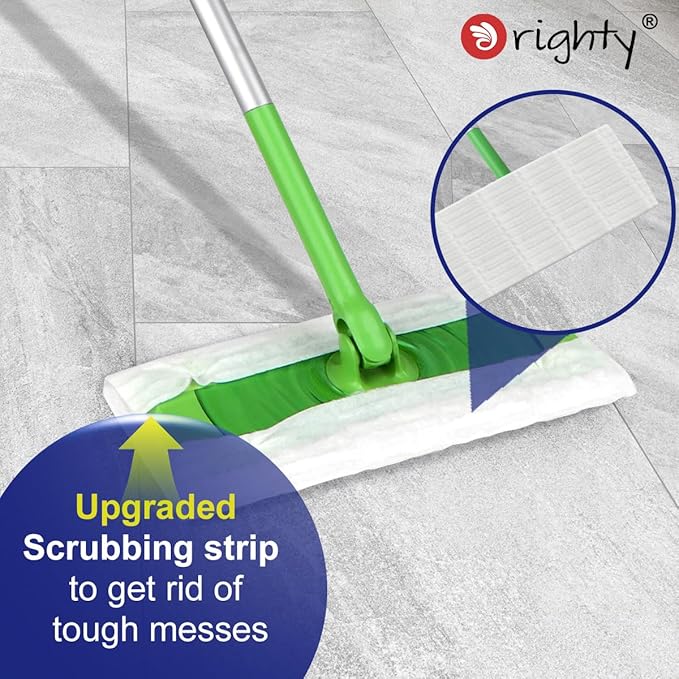 Orighty Dry Sweeping Cloths, Mop Pads Refills Compatible with Swiffer Sweeper, 52 Count Disposable Duster Refills for Floor Mopping and Cleaning