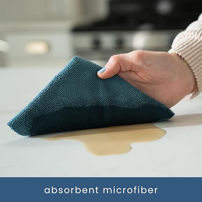 S&T INC. 100 Pack Microfiber Cleaning Cloth, Edgeless Bulk Towels for Home, Reusable Microfiber Towels for Cars, Cleaning Rags, Assorted, 11.5 Inches x 11.5 Inches, 100 Count