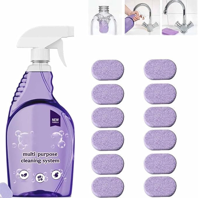 Drclean Spray Oven Cleaner,Dr Clean Spray Cleaner for Ovens,All-Purpose Cleaners,Multi-Surface Cleaners with Concentrated Cleaning Tablets,Nuroclean Sprays,Cleaning Sprays for Kitchen,Bathroom(12pcs)