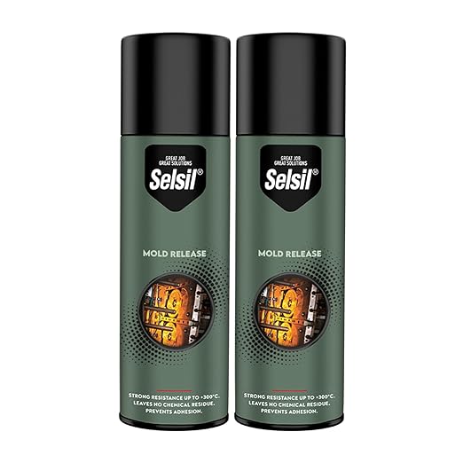 SELSIL Silicone Mold Release Aerosol Spray (2 x 13.5 fl oz) Professional Resin Mold Releaser, Non-Stick, Fast-Drying & Easy Mold Removal, (Pack of 2)