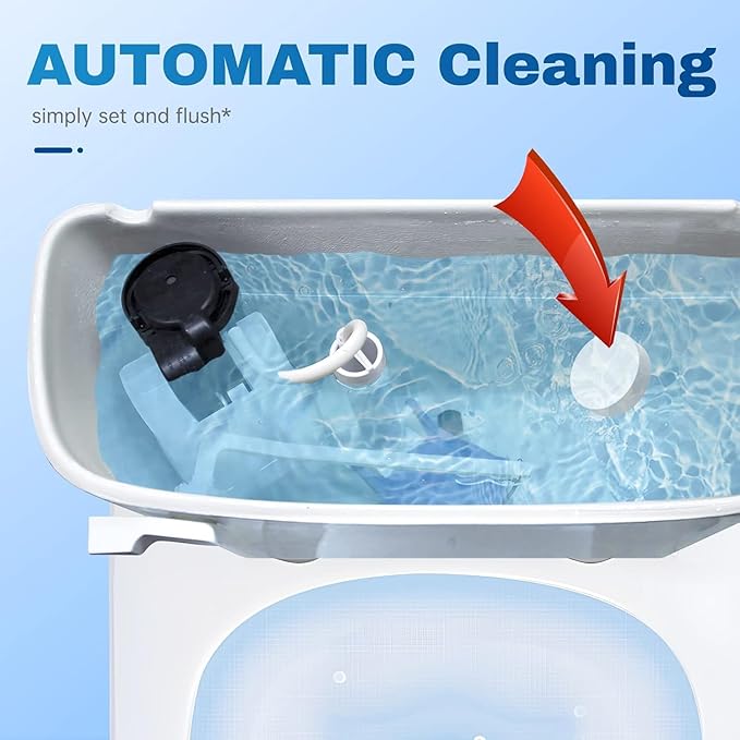 Vacplus Toilet Bowl Cleaner Tablets 80 PACK, Automatic Cleaners with Bleach, Slow-Releasing Toilet Tank Cleaners for Deodorizing & Descaling, Household Toilet Cleaners against Tough Stains