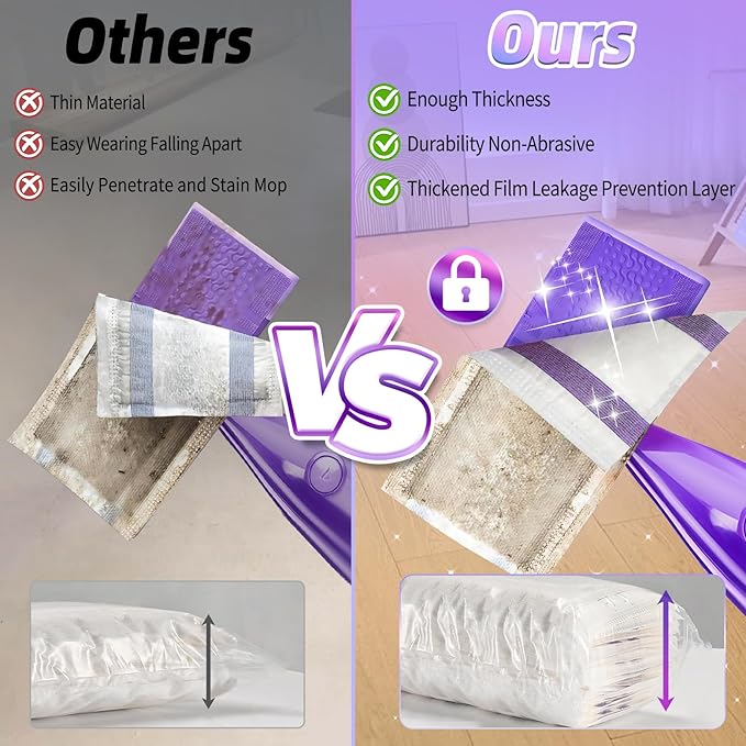 60 Count Mopping Pad for Wet Jet Mop Disposable Wetjet Pads Refills Replacement for Wet Pads Refill Compatible with Wet Jet Pads Thickness & Absorbent for Household Multi-Surface