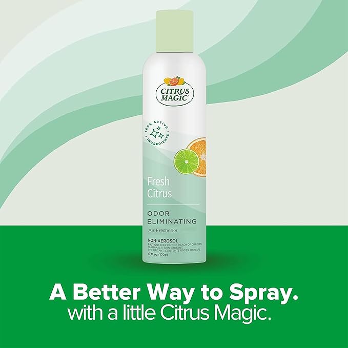 Citrus Magic Odor Eliminating Air Freshener Spray, Fresh Citrus, 6-Ounce, Pack of 2