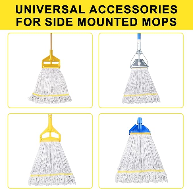 KeFanta 3 Pack Heavy Duty Commercial Mop Head Replacement,Looped End String Cotton Mop Heads,Industrial Wet Mops Refill for Floor Cleaning