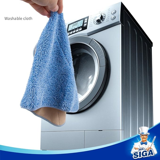 MR.SIGA Professional Microfiber Mop Refills, Pack of 3, Size: 42cm X 23cm