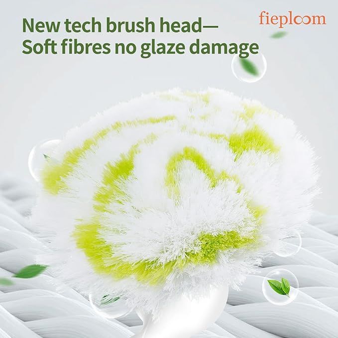 Tub Tile Scrubber Brush with 28" Extendable Pole, 2 Pcs Non-Scratch Soft Tub Brush Mop, Bathroom Brush with Long Handle for Bathtub Shower Sink Basin Tile Wall