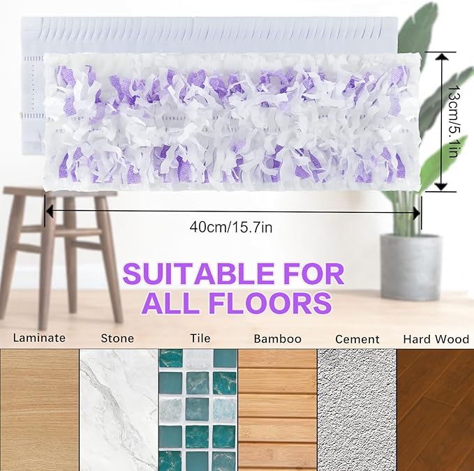 20 Count ‌Disposable Heavy-Duty Power Mop Pads Refills for Swiffer Power Mop ,Replacement Floor Cleaning Refills, Non-Washable & Unscented, Compatible with Swiffer PowerMop (Quick-Absorb, No Residue)