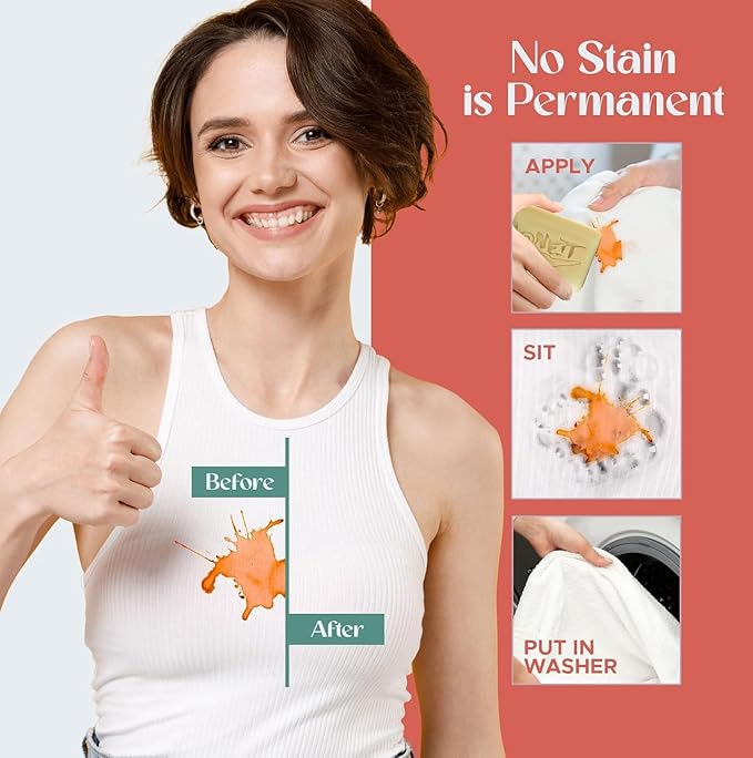 Sonett Organic Traditional Stain Removers Gall Soap, Highly Effective Against Marks Caused By Ink, Blood, Grease, Fruit.. (Pack of 1)