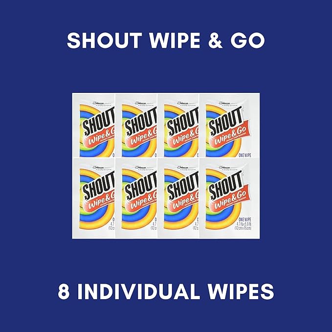 Downy Wrinkle Releaser Spray Travel Size 3 oz (Pack of 3), 8 Shout Wipes Individually Wrapped with Laundry Bag Gift Bundle, Ultimate Downy Wrinkle Release Spray & Shout Stain Remover Kit