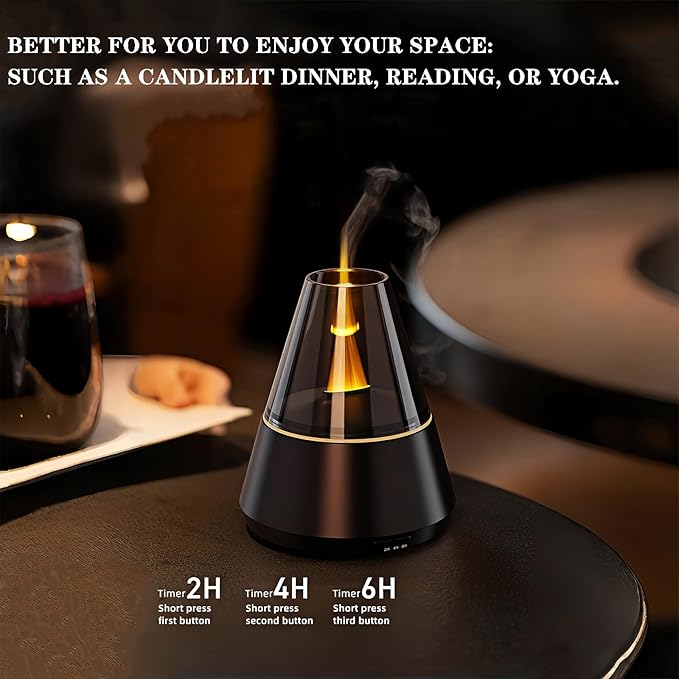 Essential Oil Diffuser, Seven-Color ultrasonic Cold Fog Aroma Machine, air Diffuser humidifier with Timer and Automatic Shut-Off, Suitable for Home, Bedroom, Office, Yoga.