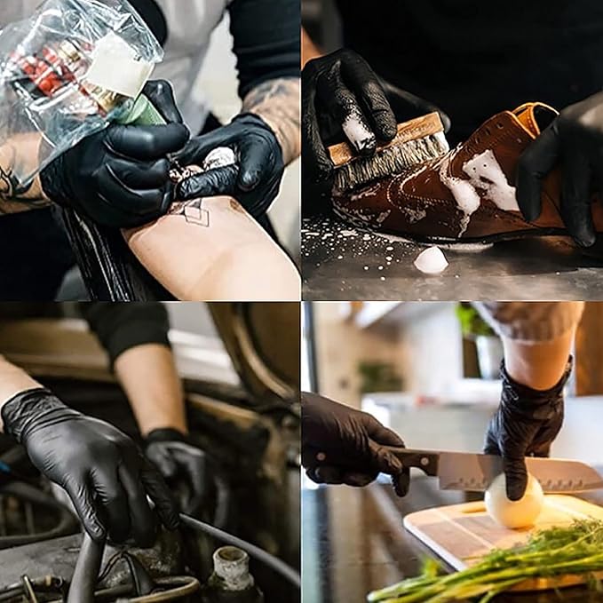 5R Nitrile Gloves,Disposable Gloves,No Latex,No Powder,Texture,Safe Working Gloves