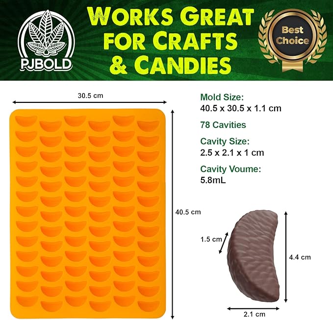 Mandarin Orange Slice Silicone Candy Mold - Half Sheet