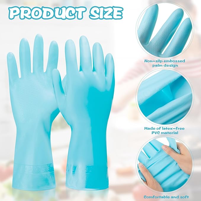 36 Pair Reusable Household Gloves Long Rubber Dishwashing Gloves Kitchen Cleaning for Dishes Clean Gardening