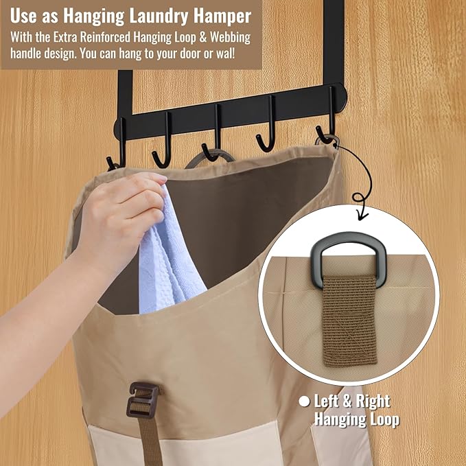 Laundry Bag Backpack, 125L Extra Large Travel with Shoulder Straps, Adjustable & Extendable Design, Laundry Hamper Bag with 3 Pockets for Laundromat, College, Travel, Camping (Brown)