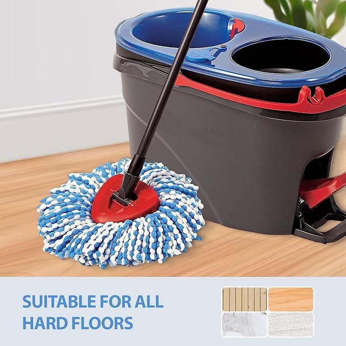 Mop Head Replacement, Microfiber Mop Refills Include 3 Cedar Spin Mop Replace Heads, 1 Extra Mop Replacement Base