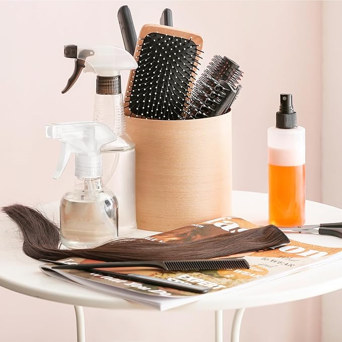 Jinei 24 Pcs 8 oz Empty Plastic Spray Bottle with Trigger Sprayers Pet Adjustable Head from Fine to Stream Refillable for Hair Plants Cooking Pets, No Leakage(Clear)