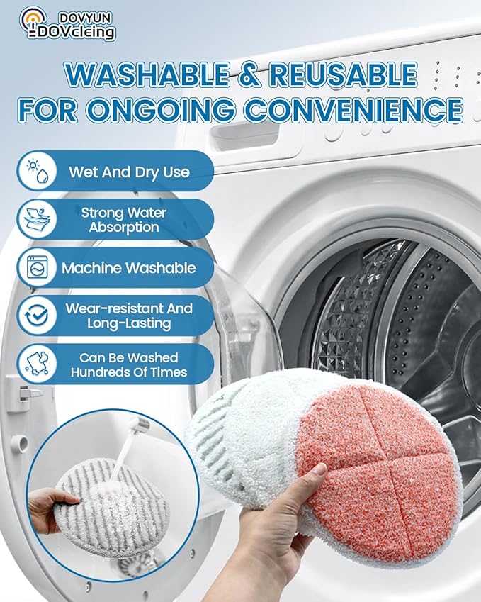 6 Pack Replacement Mop Pads Compatible with Bissell Spinwave Mop: 2124 2039 2039A 2039Q 2039T 2039W 20391 20393 20395 20399 2307 2315A 23157 23159