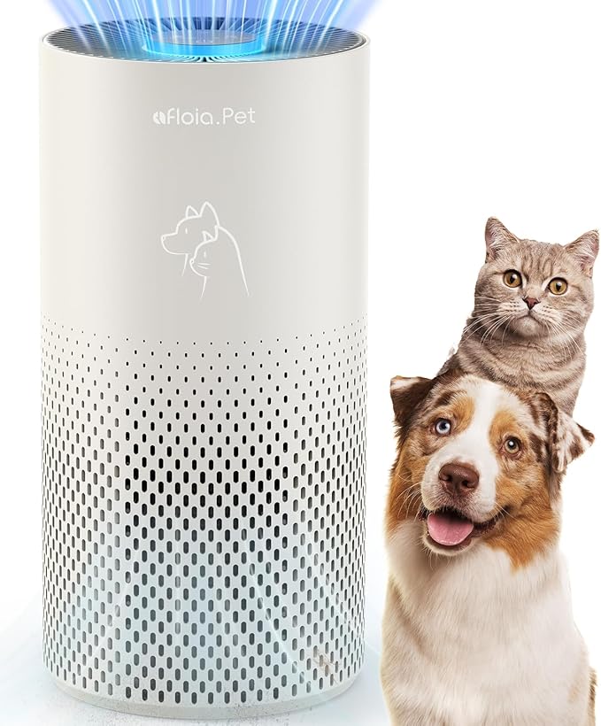Afloia Air Purifiers for Home Pets, 5 Stage Filter Washable Pre Filter Air Cleaner Eliminator for Bedroom Large Room Up to 1780Ft², Remove Pet Fur Hair Dander Smoke Odor Dust Mold Pollen Allergen