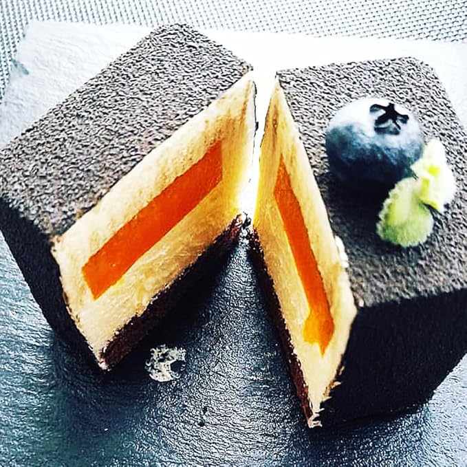 Square Silicone Mold for Baking, 8-Cavity 3D Cube Square Chocolate Molds for Cookie Covered Chocolate Candy Jello