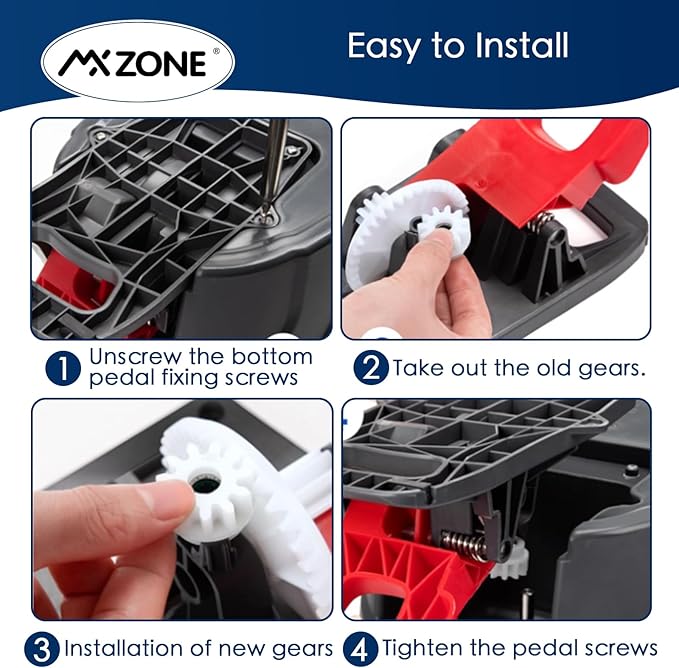 Easy Mop Pedal Broom Spin Replacement One Way Clutch Bearing Bucket Gear Sprockets Repair Compatible with O Cedar Velida and Market 90% Spin Mop and Bucket, Mop Gears, 2 Packs