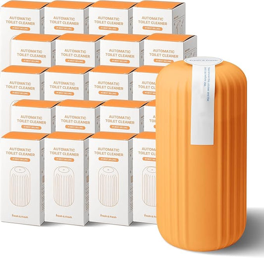 Fresh & Fresh Automatic Toilet Bowl Cleaners (Sunset Orange) - 20 Bottles(UPTO 2500 FLUSHES/Bottle), Commercial and Residential Toilet Cleaner 3-4 MONTH Lasting Toilet Bowl Cleaner Bottle