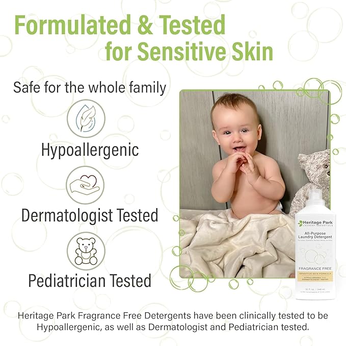 Heritage Park Luxury Laundry Detergent | Dermatologist Tested Plant based Natural & Enzyme Laundry Detergent | Sensitive Skin Friendly - Spring Magnolia (64 fl oz Refill)