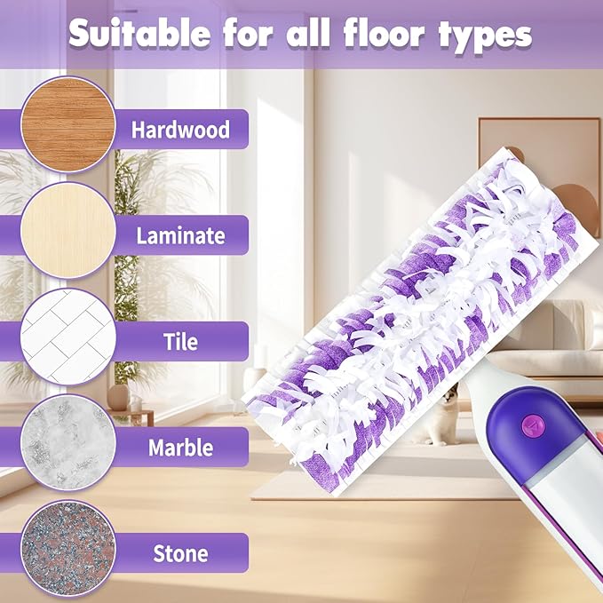 12PCS Disposable Mopping Pads Refills for Swiffer PowerMop,Replacement with Swiffer Power Mop Refills for Swiffer Power Mop Pads Multi-Surface for Floor Cleaning