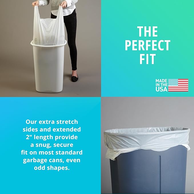 Hippo Sak - Tall Kitchen Garbage Bags with Ergonomic Handles - 13 Gallon Trash Bags - Super Strong Patented Reinforced Bottom and Leak Proof Tall Kitchen Trash Bags - Heavy Duty Trash Bags (270 Count)