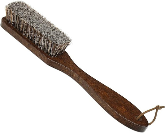 Soft 100% Horsehair Upholstery Brush with Wood Handle,Natural Horsehair Bristles Felt Brushes Horse Cleaning for Felt Hat/Cowboy Hat/Shoes/Clothes/Suits/Hat/Bench/Couch/Furniture/Bed