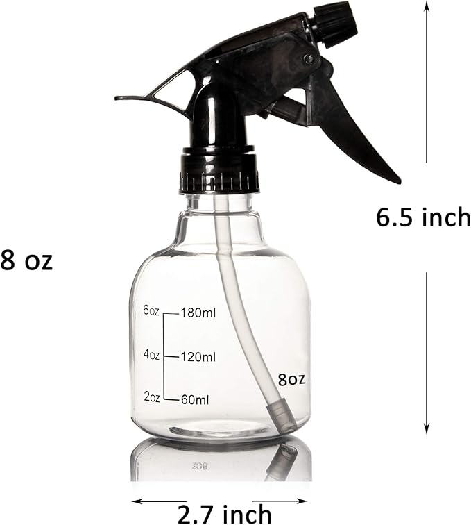 Youngever 12 Pack Empty Plastic Spray Bottles, Spray Bottles for Hair and Cleaning Solutions (8 Ounce)