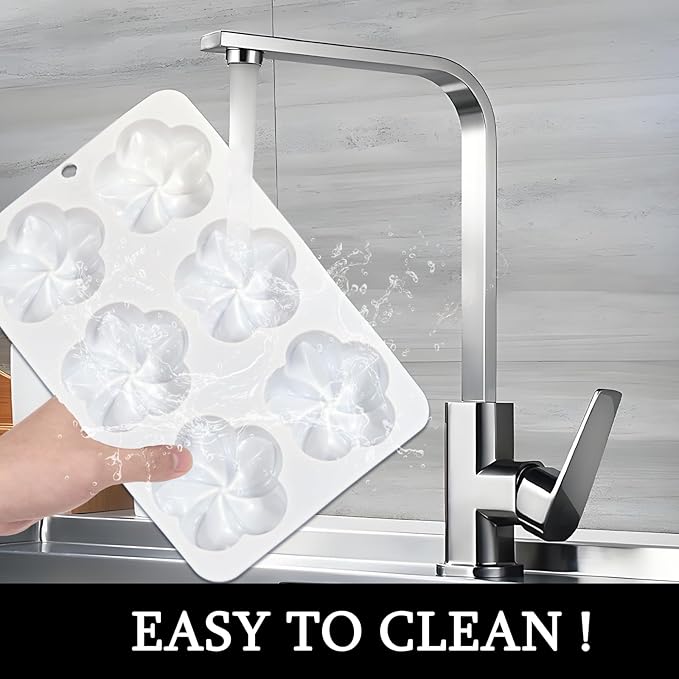 Frangipani Flowers Silicone Mold Chocolate, Plumeria Mousse Molds for Baking 2 Packs 12-Cavity 8.6" x 5.5" x 0.94" for Frangipani Cheesecakes Candy Desserts