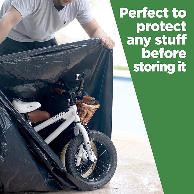 ToughBag 95-96 Gallon Trash Bags Heavy Duty, Black Garbage Bags (50 COUNT) Extra Large 90, 95, 96, 100 Gallon Can Liners - Made In USA