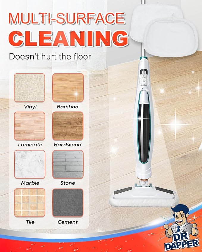 DR DAPPER 2 Pack SMP01 Steam Mop Replacement Pads Compatible with Kenmore SM2060 S200 Series – Washable Mop Pads & Steam Mops Pad for Hardwood Floors