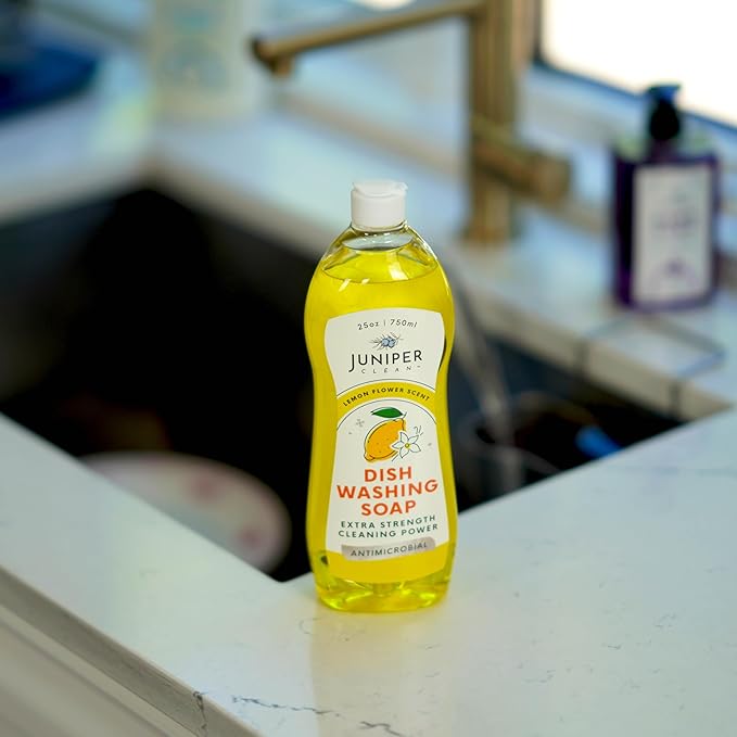 Dish Soap, Lemon Scent, Liquid Dish Washing Soap Squeeze Bottle 25 Fl Oz (Pack of 6)