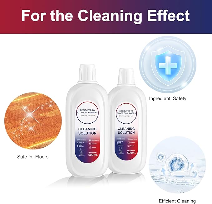 Compatible with Tineco Cleaning Solution Lavender Scent Floor Cleaning Solution, Suitable for All Robot Vacuum Cleaners and Wireless Wet Dry Dual-Use Vacuum Cleaners (1 Bottle, Lavender)