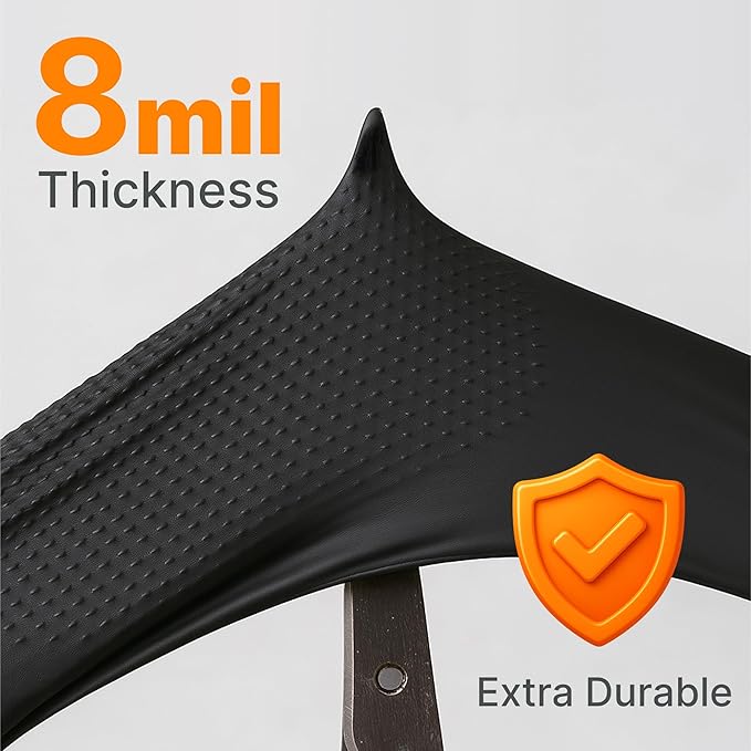Disposable 5 & 8 Mil Black Nitrile Gloves 100-1000Pcs S-XL – Heavy Duty Latex & Powder-Free – Textured, Chemical-Resistant