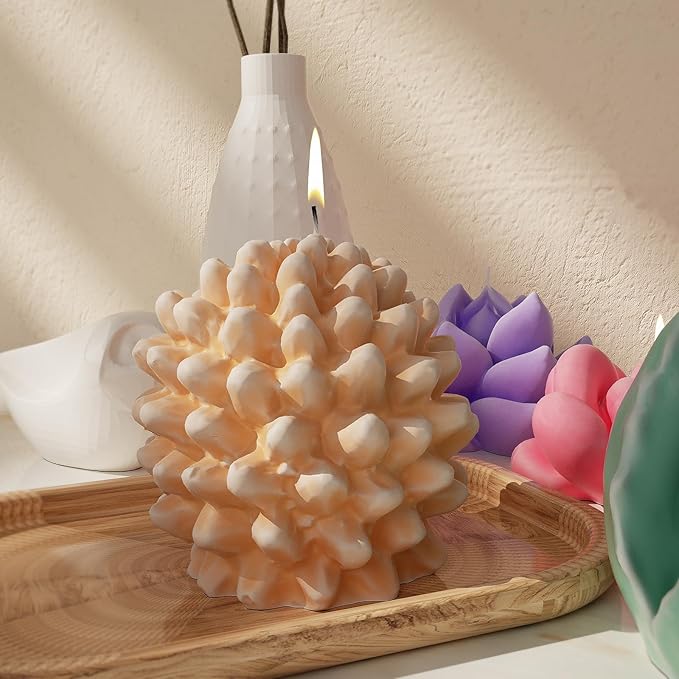 8 Pcs Flower Succulent Molds & Peony Rose Resin Candle Mold - Craft Supplies 3D Mold for Resin Casting