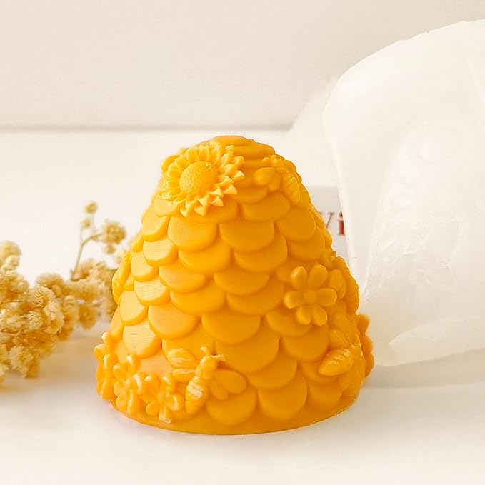 Honeycomb Silicone Cylinder Mold for Resin Casting & Candle Making