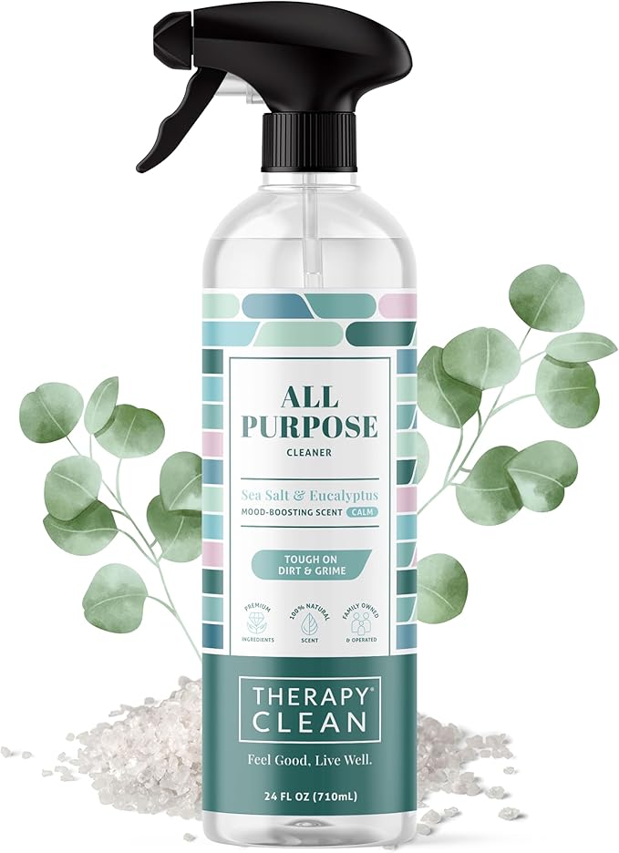 Therapy Clean All Purpose Cleaner Sea Salt & Eucalpytus 24 fl oz Pack of 1, Multipurpose Cleaner, 100% Natural Scent