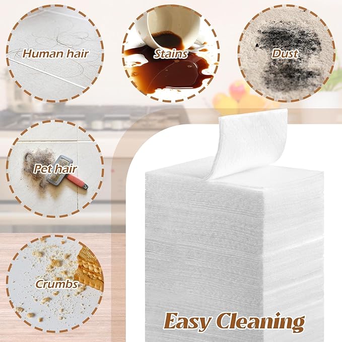 Hoolerry 900 Count Dry Sweeping Cloths Dry Mop Refills Sweeper Dusting Cloths Disposable Duster Refills Floor Mop Pads, 11.81 x 8.66 inch